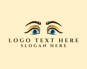 Eyeliner - Gold Eyeshadow Eyebrow logo design