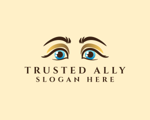 Gold Eyeshadow Eyebrow Logo