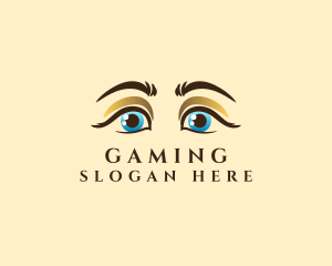 Gold Eyeshadow Eyebrow Logo
