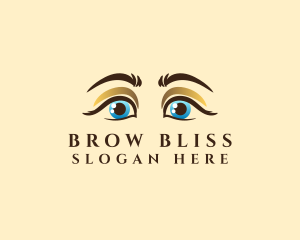 Eyebrow - Gold Eyeshadow Eyebrow logo design