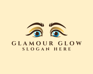 Eyeshadow - Gold Eyeshadow Eyebrow logo design