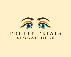 Gold Eyeshadow Eyebrow logo design