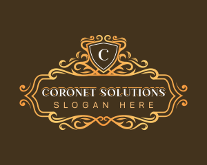 Floral Decoration Crest logo design