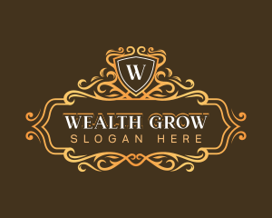 Floral Decoration Crest logo design