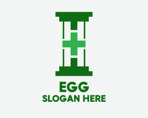 Healthcare - Green Hospital Pillar logo design