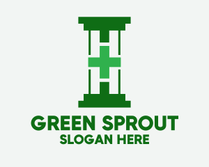 Green Hospital Pillar  logo design