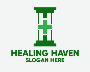 Hospital - Green Hospital Pillar logo design