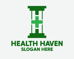 Hospital - Green Hospital Pillar logo design