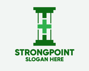 Green Hospital Pillar  logo design