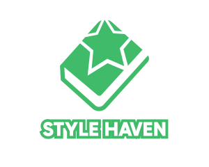 Writer - Green Star Book logo design