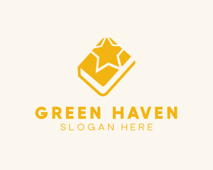 Green Star Book logo design