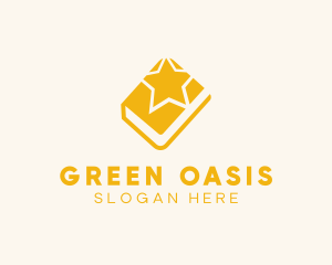 Green Star Book logo design