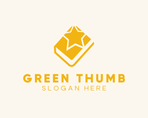 Green Star Book logo design