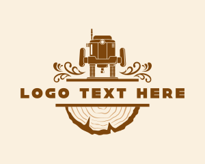 Brown And White - Wood Carpentry Workshop logo design