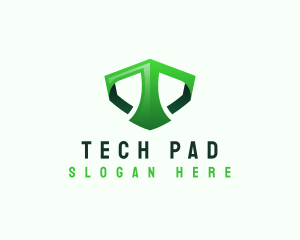 Shield Tech Digital Letter T logo design