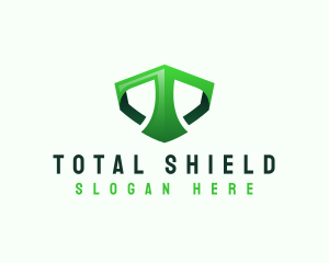 Shield Tech Digital Letter T logo design