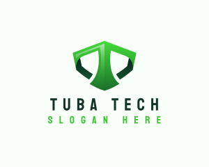 Shield Tech Digital Letter T logo design