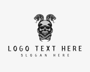 Head Skull Snake Logo