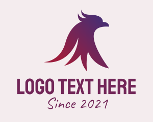 Silhouette - Gradient Eagle Bird logo design