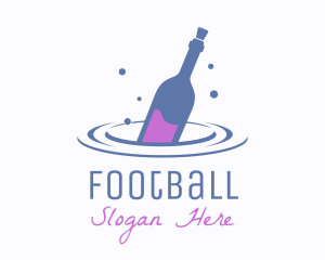 Floating Liquor Bottle  Logo
