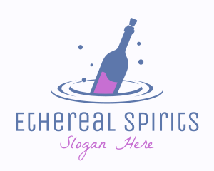 Spirits - Floating Liquor Bottle logo design