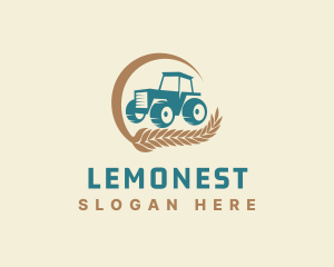 Wheat Farm Tractor Logo