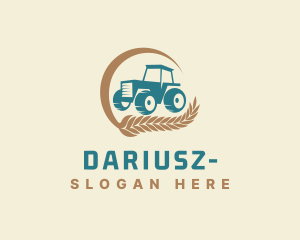 Wheat Farm Tractor Logo