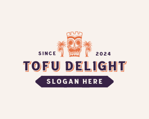 Tropical Tiki Statue Logo