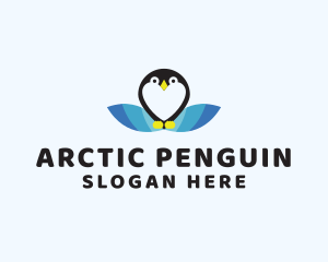 Penguin - Penguin Heart Animal logo design