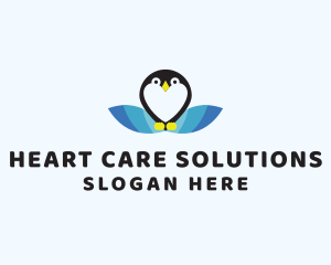 Cute Penguin Animal  logo design