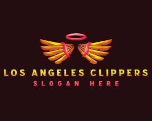 Angel Halo Wings logo design