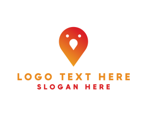 Location Pin - Bird Travel Navigator logo design