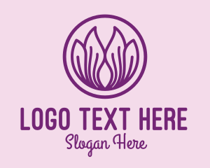 Orchid - Violet Flower Petals logo design