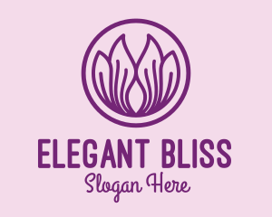 Bloom - Violet Flower Petals logo design