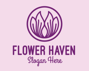 Violet Flower Petals  logo design