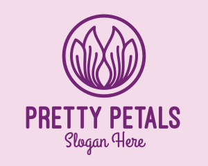 Violet Flower Petals  logo design