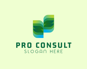 Expert - Eco Friendly Modern Leaf logo design