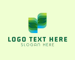 Expert - Eco Friendly Modern Leaf logo design