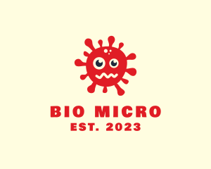 Microbiology - Bacteria Virus Monster logo design