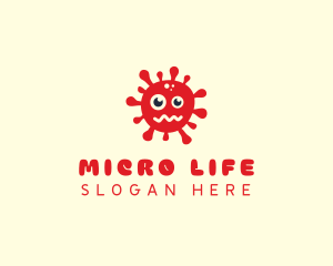 Bacteria - Bacteria Virus Cartoon logo design