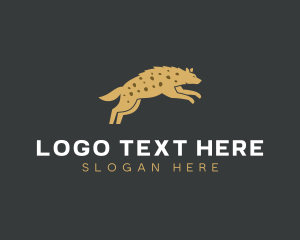 Leap - Jumping Hyena Wildlife Safari logo design