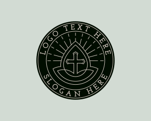 Preaching - Church Worship Crucifix logo design