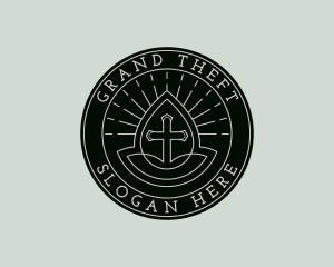 Catholic - Church Worship Crucifix logo design