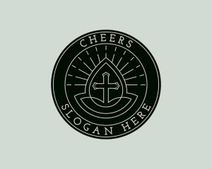 Preacher - Church Worship Crucifix logo design