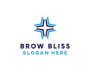 Blue Arrow Star logo design