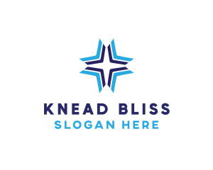 Blue Arrow Star logo design