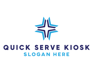 Blue Arrow Star logo design