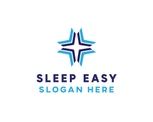 Blue Arrow Star logo design