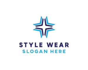 Blue Arrow Star logo design