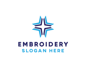 Blue Arrow Star logo design